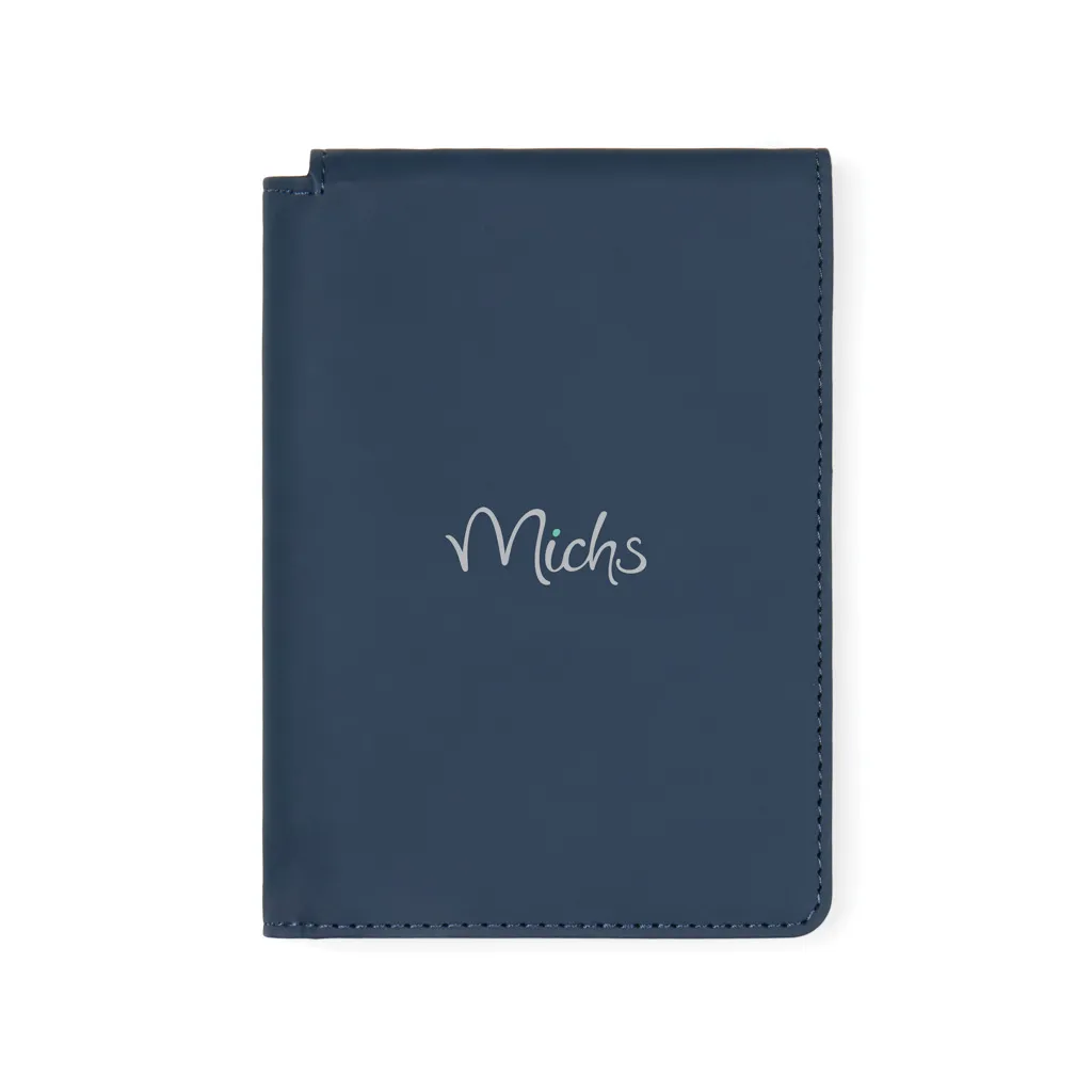 VINGA Baltimore RCS recycelte Polyester-RFID-Reisepasshülle, navy blau – Bild 5