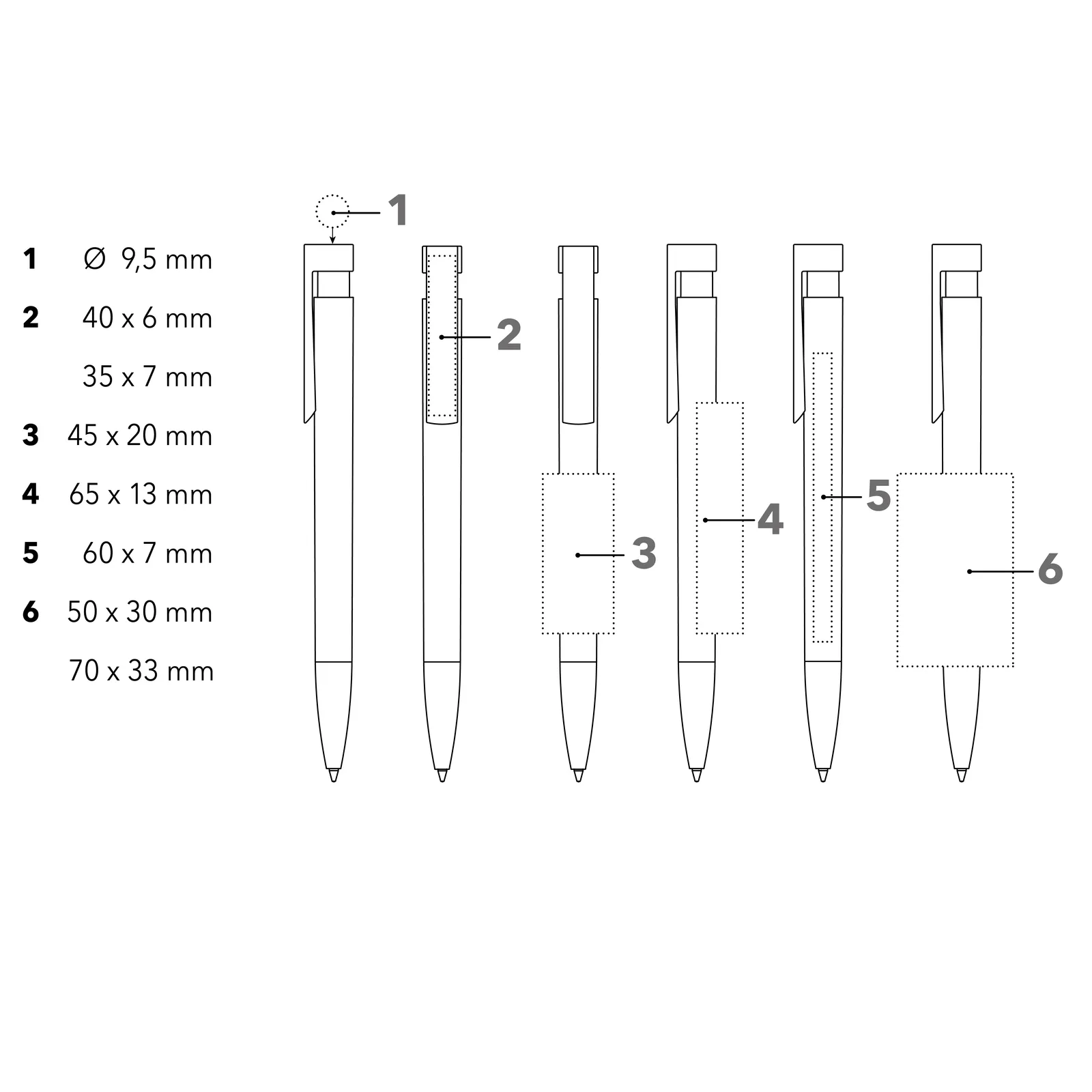 Liberty Polished Basic Druckkugelschreiber, Weiß - Gelb 7408 – Bild 2