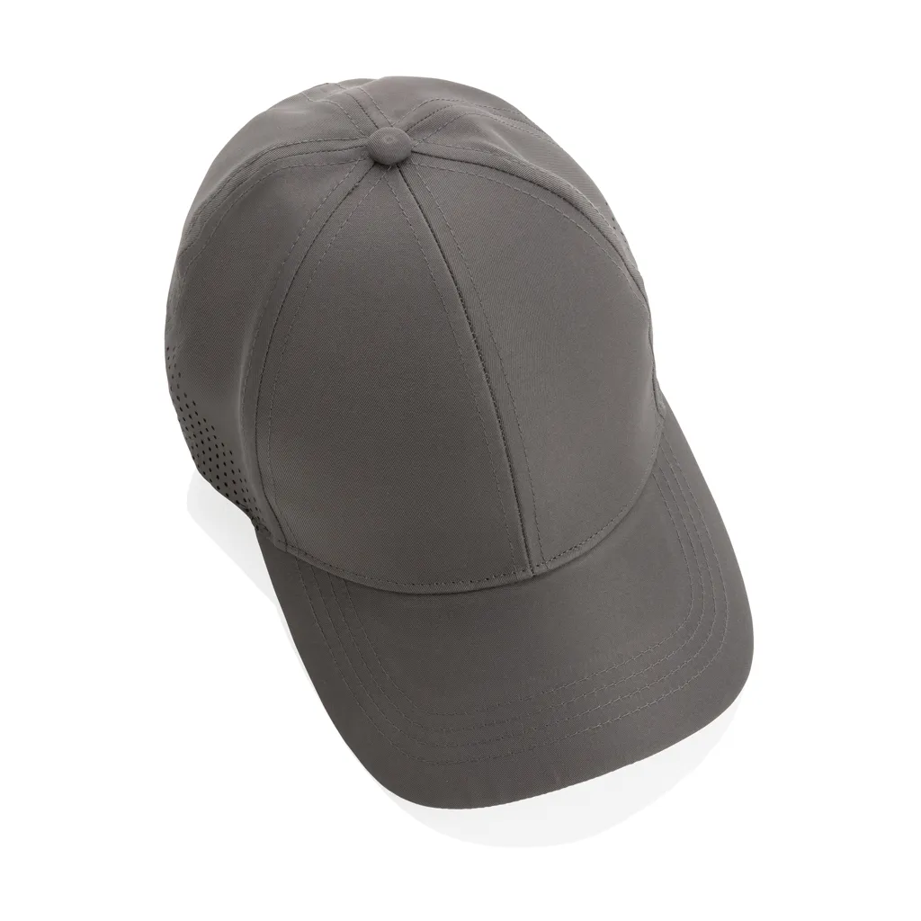 Impact AWARE™ rPET 6-Panel-Sportkappe, grau – Bild 3