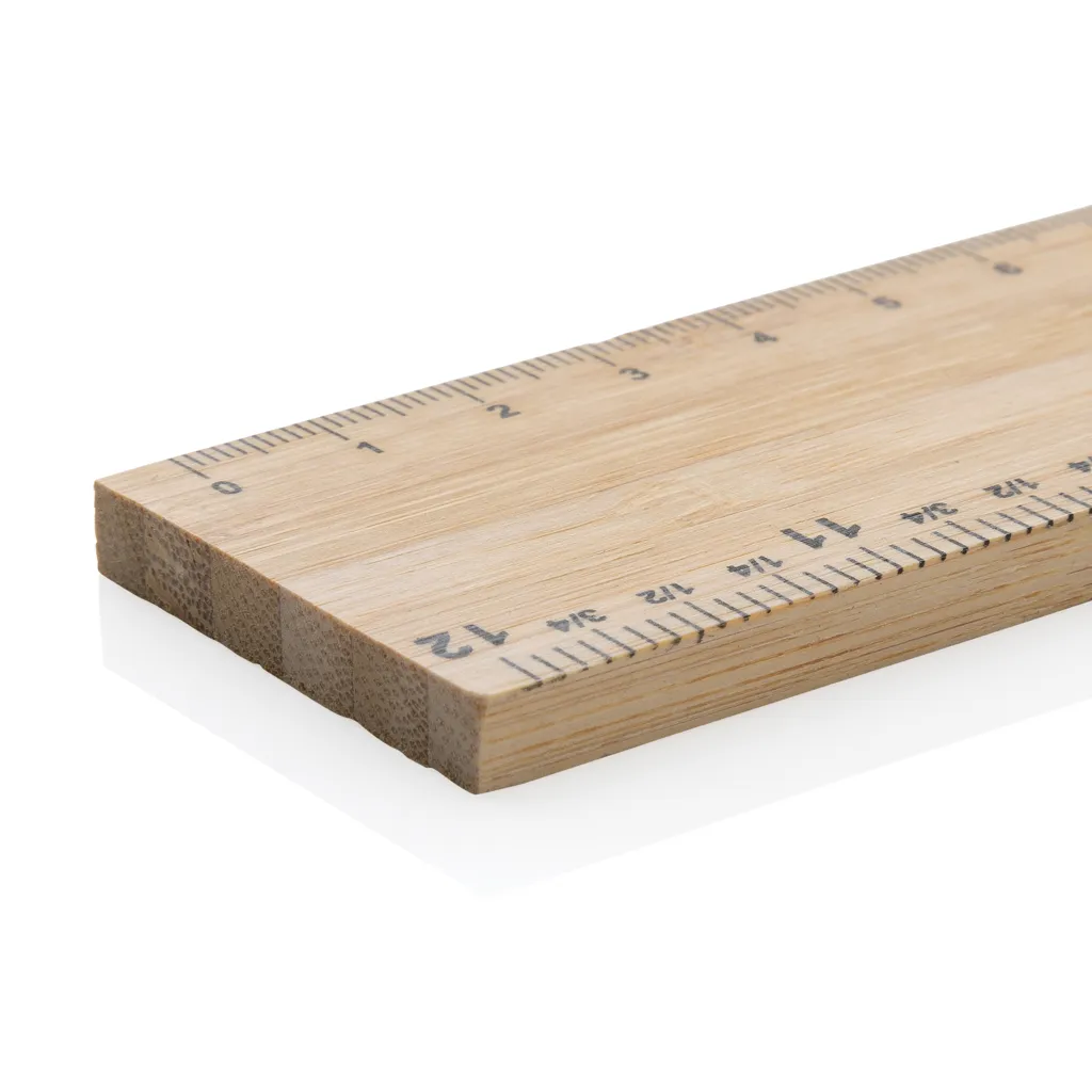 Timberson extra dickes 30cm doppelseitiges Bambuslineal, braun – Bild 4