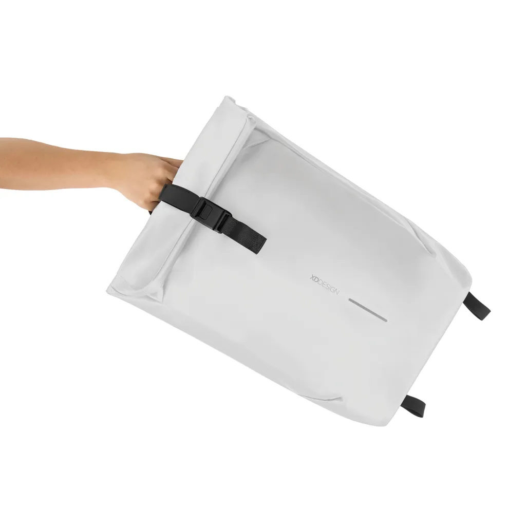 Urban wasserabweisender Flap-Top Rucksack, off white – Bild 8