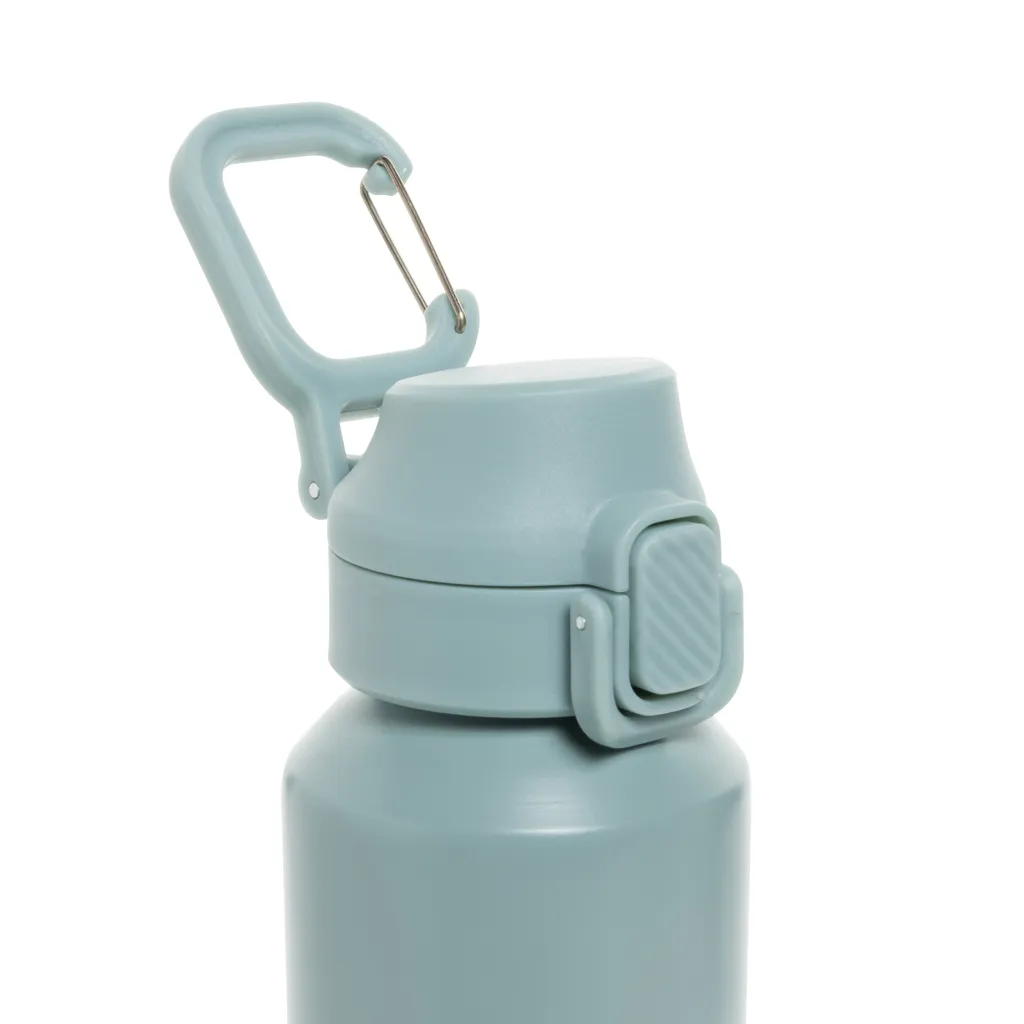 Via RCS Re-Steel Sportflasche mit Verschluss, 600ml, grün – Bild 3