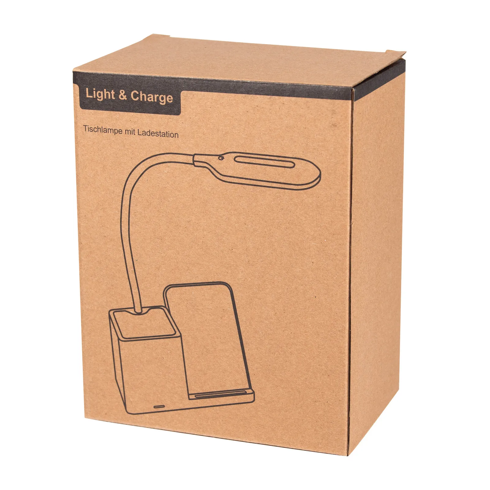 LIGHT & CHARGE - Schreibtischlampe mit Ladestation weiß, weiß – Bild 2