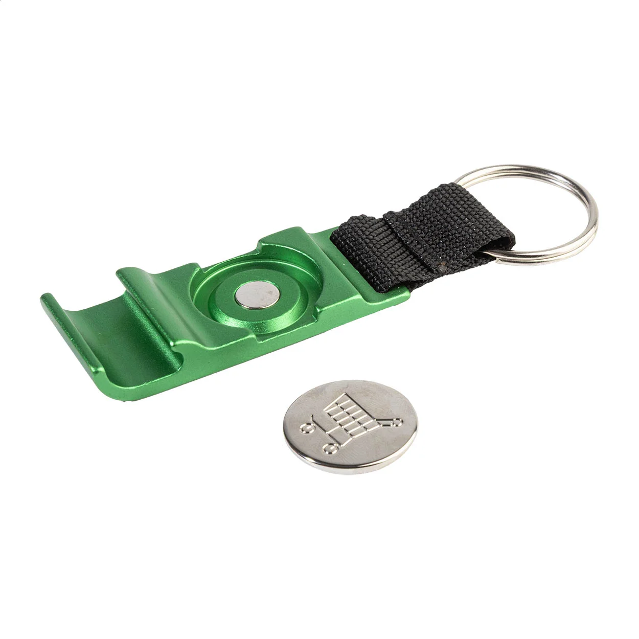Schlüsselanhänger OpenCart mit EKW-Löser und Flaschenöffner, grün – Bild 4