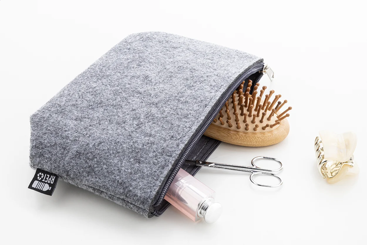 Kosmetiktasche RPET Refelt Beauty, grau – Bild 3