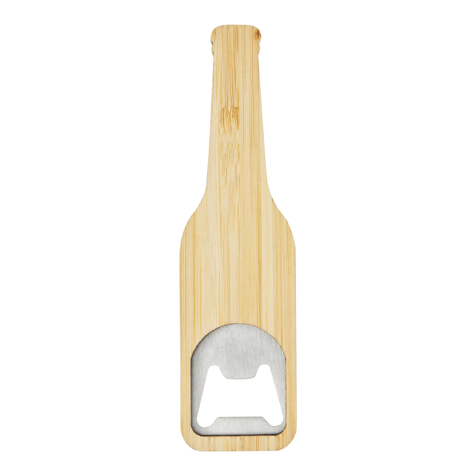 MY BEER - Bambus-Flaschenöffner braun, braun – Bild 2