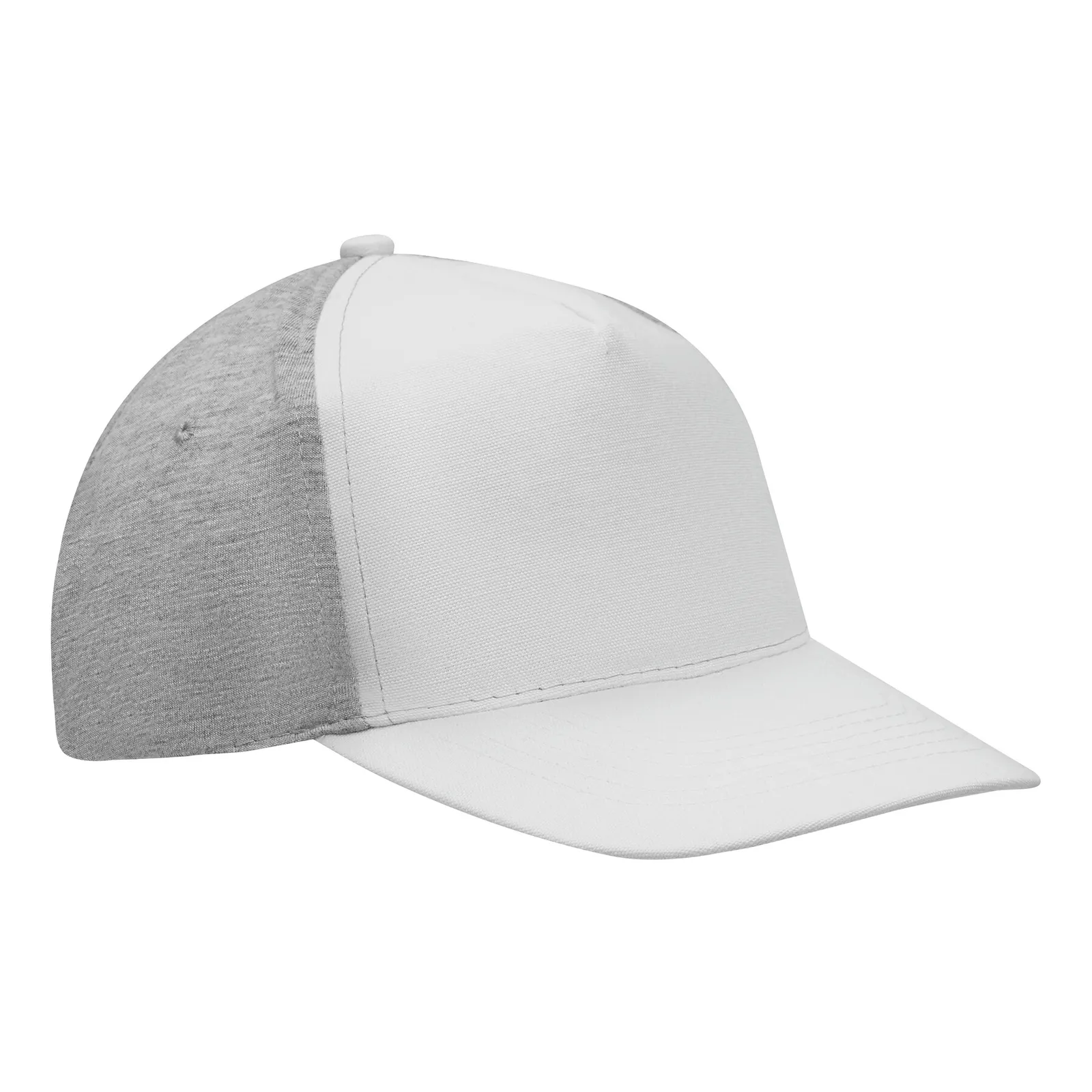 UP TO DATE - 5-Panel-Baseball-Cap, grau, weiß – Bild 2