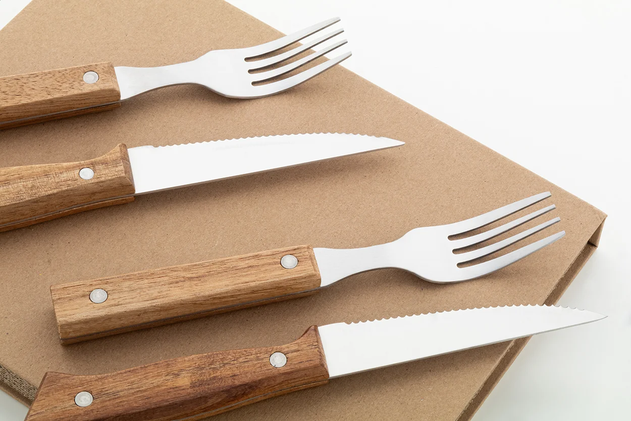 Steak-Besteckset Tomahawk, natur – Bild 5