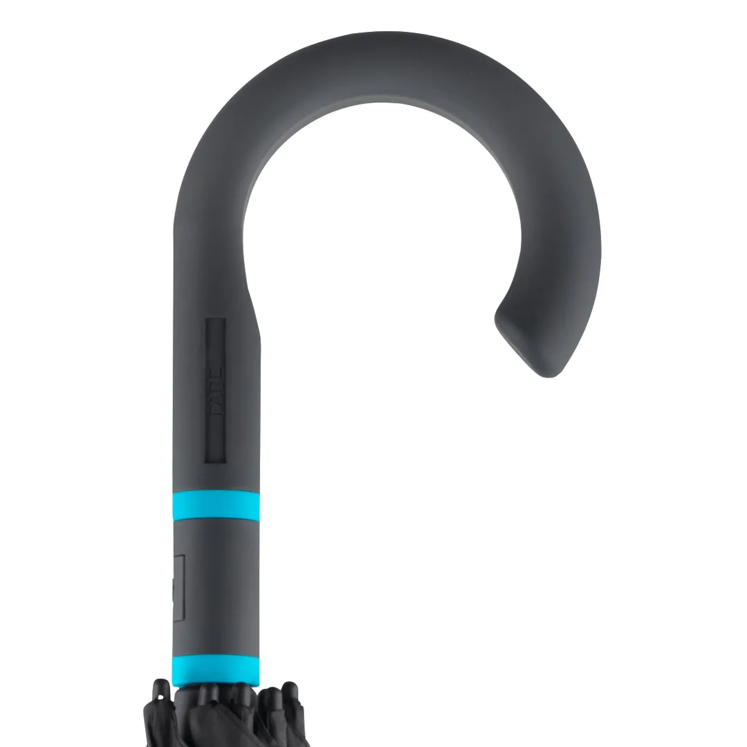 AC-Midsize-Stockschirm FARE® Style, schwarz-petrol – Bild 2