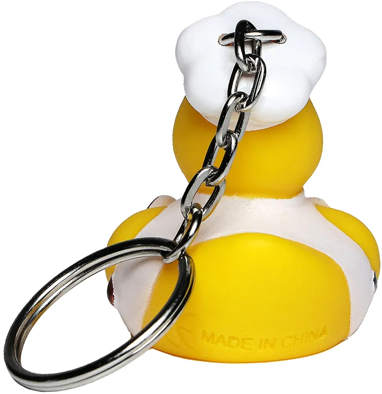 Schlüsselanhänger Ente Koch, gelb – Bild 4
