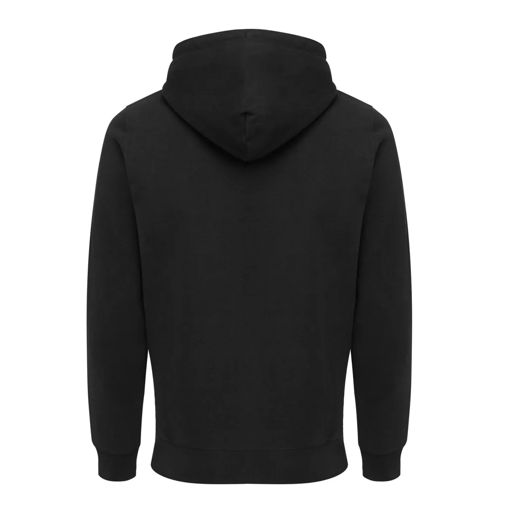 IQONIQ Abisko Zip-Kapuzenpullover aus recycelter Baumwolle, schwarz – Bild 2