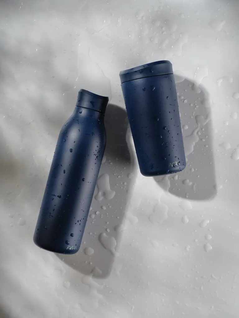 Avira Alok 360 Klick-Wasserflasche aus RCS rec. Stahl, 600ml, navy blau – Bild 8
