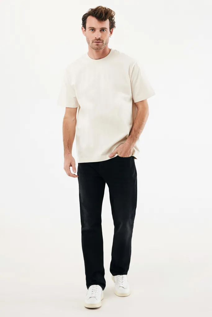 IQONIQ Nikko Heavyweight T-Shirt aus recycelter Baumwolle, natural raw – Bild 4