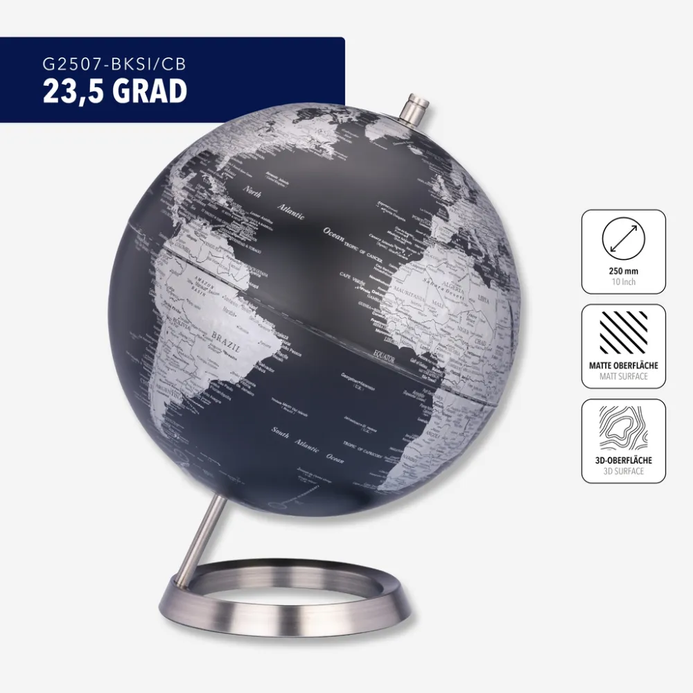 Globus 23,5 GRAD schwarz/silberfarben, schwarz/silberfarben – Bild 6