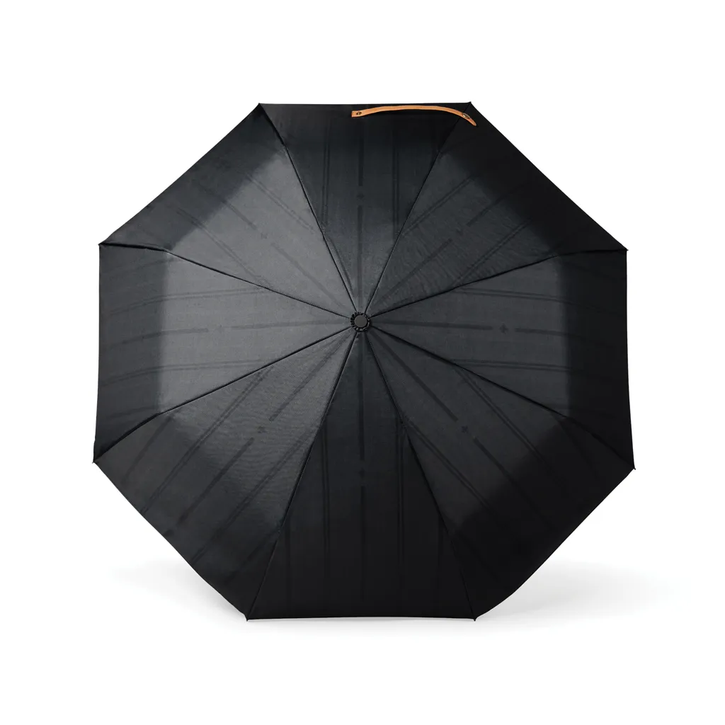 VINGA Bosler AWARE™ 21" faltbarer Schirm aus recyceltem PET, schwarz – Bild 2
