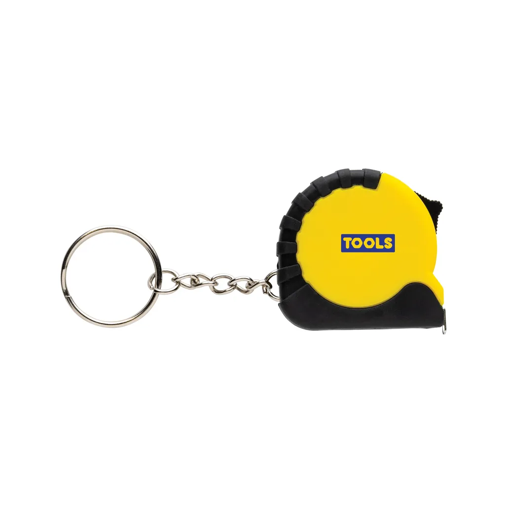 MeasureMate 1m Schlüsselband aus RCS recyceltem ABS, gelb – Bild 5