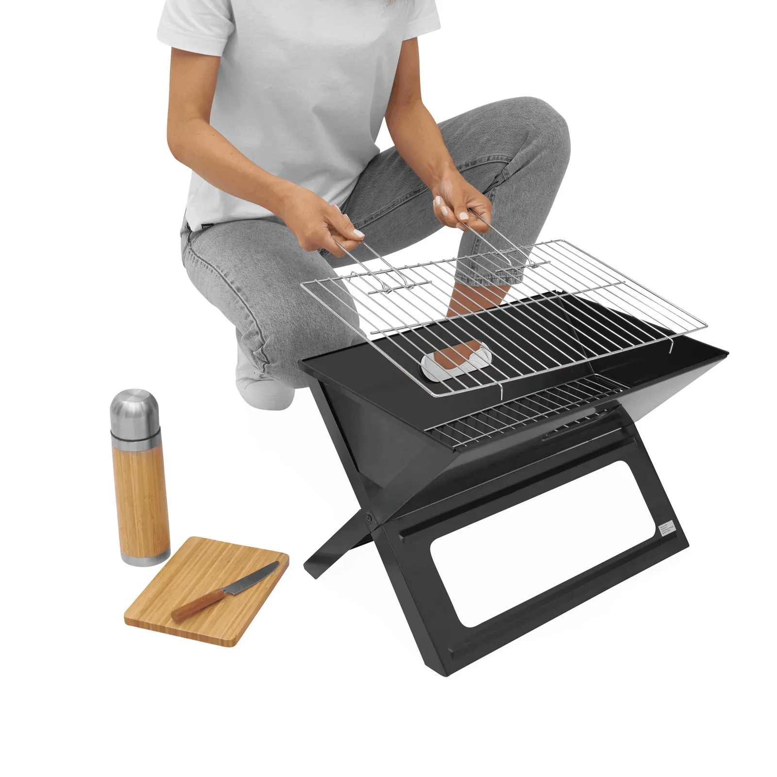SUMMER EVENING 2.0 - Klappgrill schwarz, silber, schwarz, silber – Bild 7