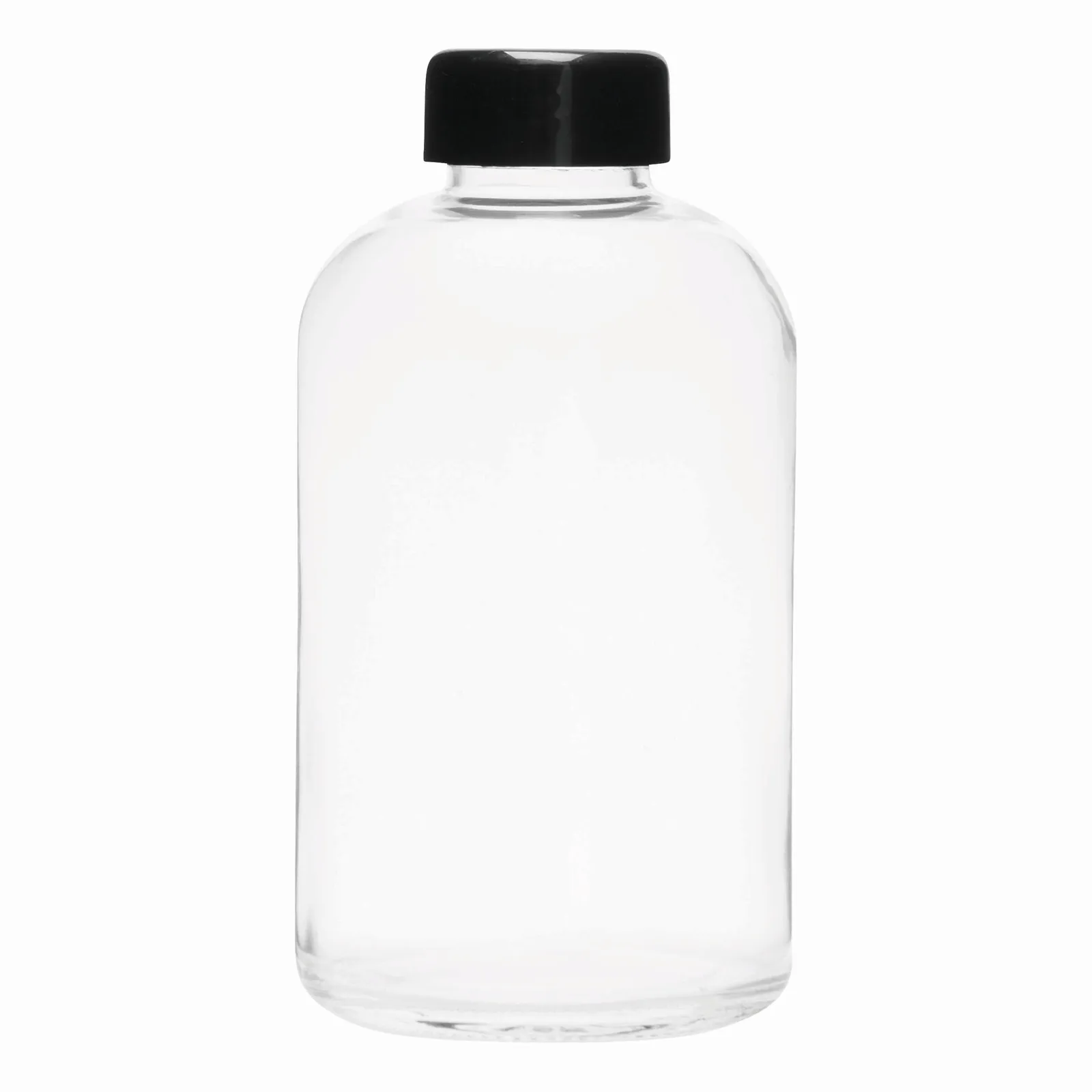 DRINK HEALTHY - Glas-Trinkflasche schwarz, transparent, schwarz, transparent – Bild 2