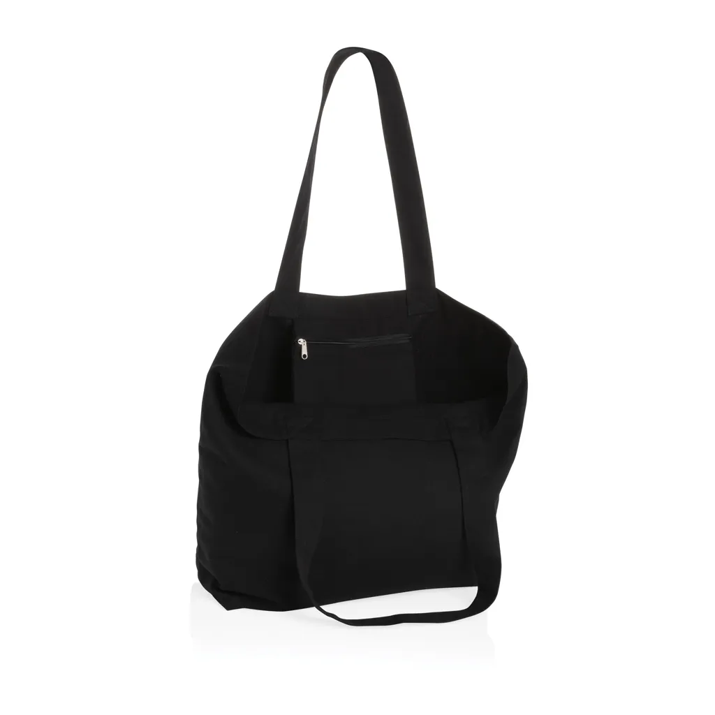 Impact Aware™ 240g/m² rcCanvas Shopper + Tasche, ungefärbt, schwarz – Bild 2