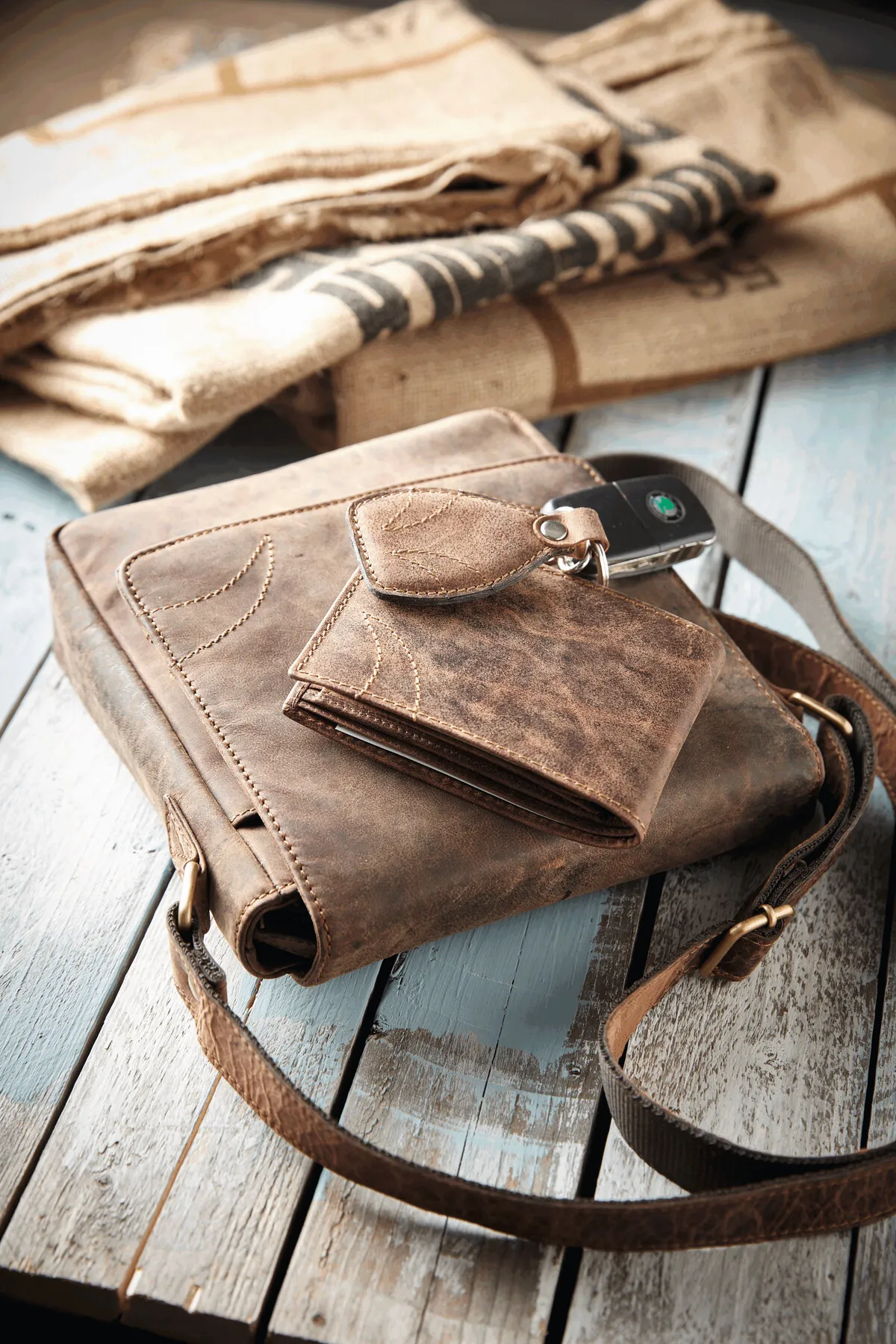 WILDERNESS - Echtleder-Tasche braun, braun – Bild 10