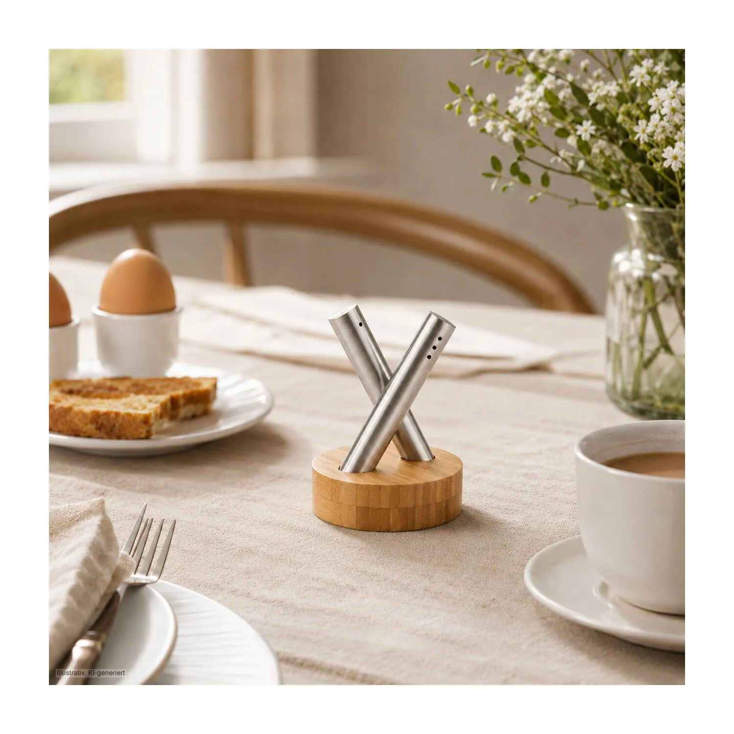 ROMINOX® Salz- & Pfefferstreuer // Quera, braun – Bild 3