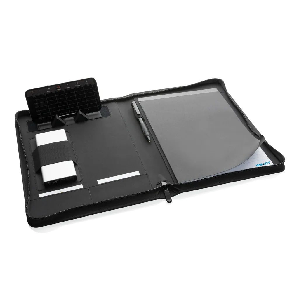 Impact Aware™ Deluxe 300D Tech Portfolio mit Reißverschluss, schwarz – Bild 3