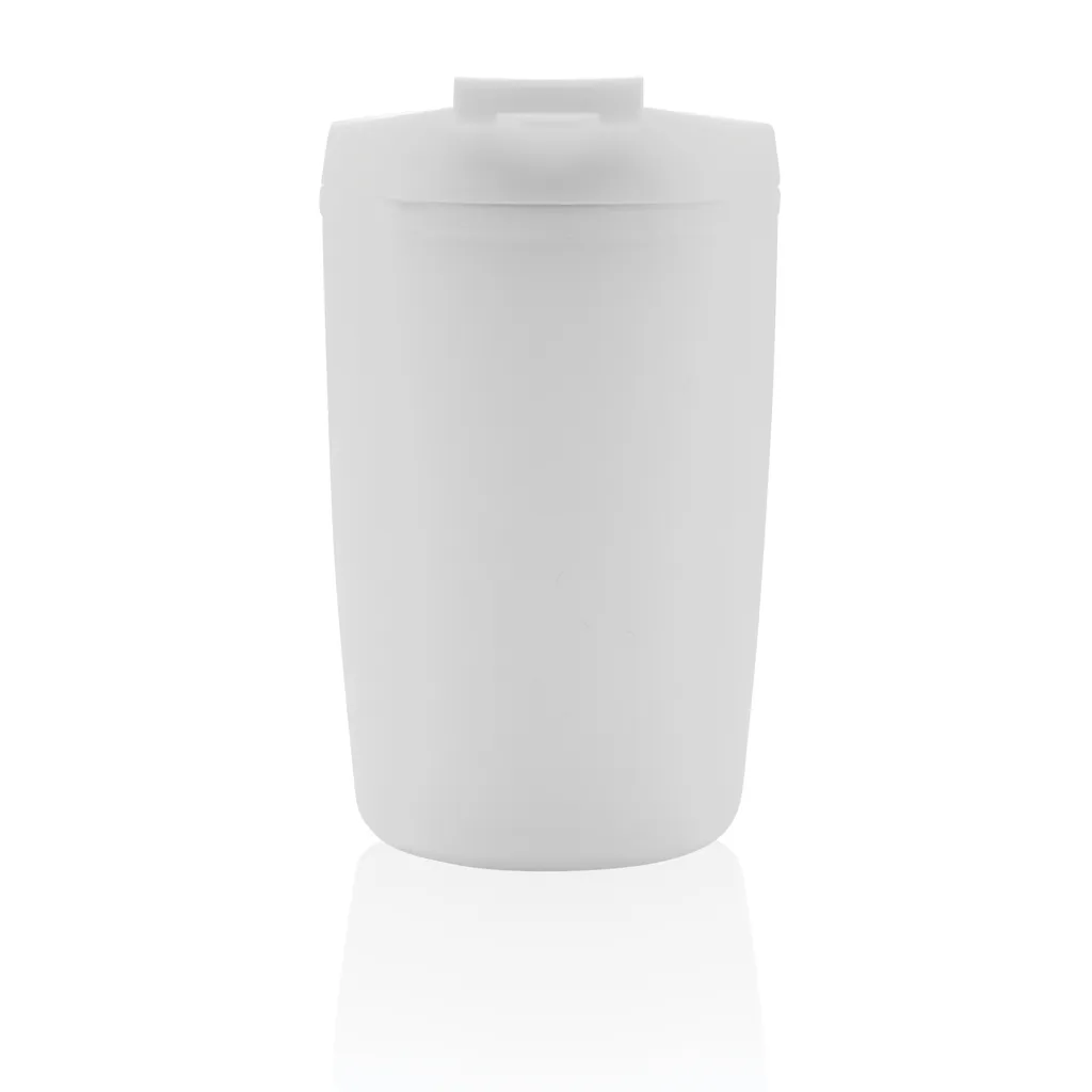 GRS recycelter PP-Becher mit Flip-Deckel, weiß – Bild 4