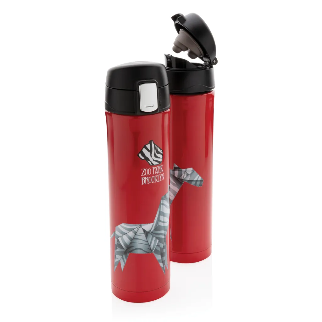 Easy Lock Vakuum-Flasche aus RCS recyceltem Stahl, rot – Bild 11