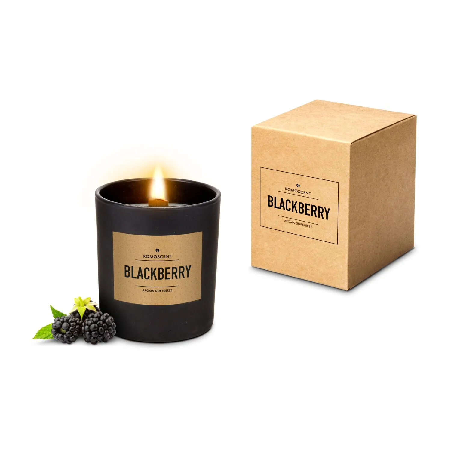 ROMOSCENT® Aromakerze Blackberry, schwarz – Bild 4