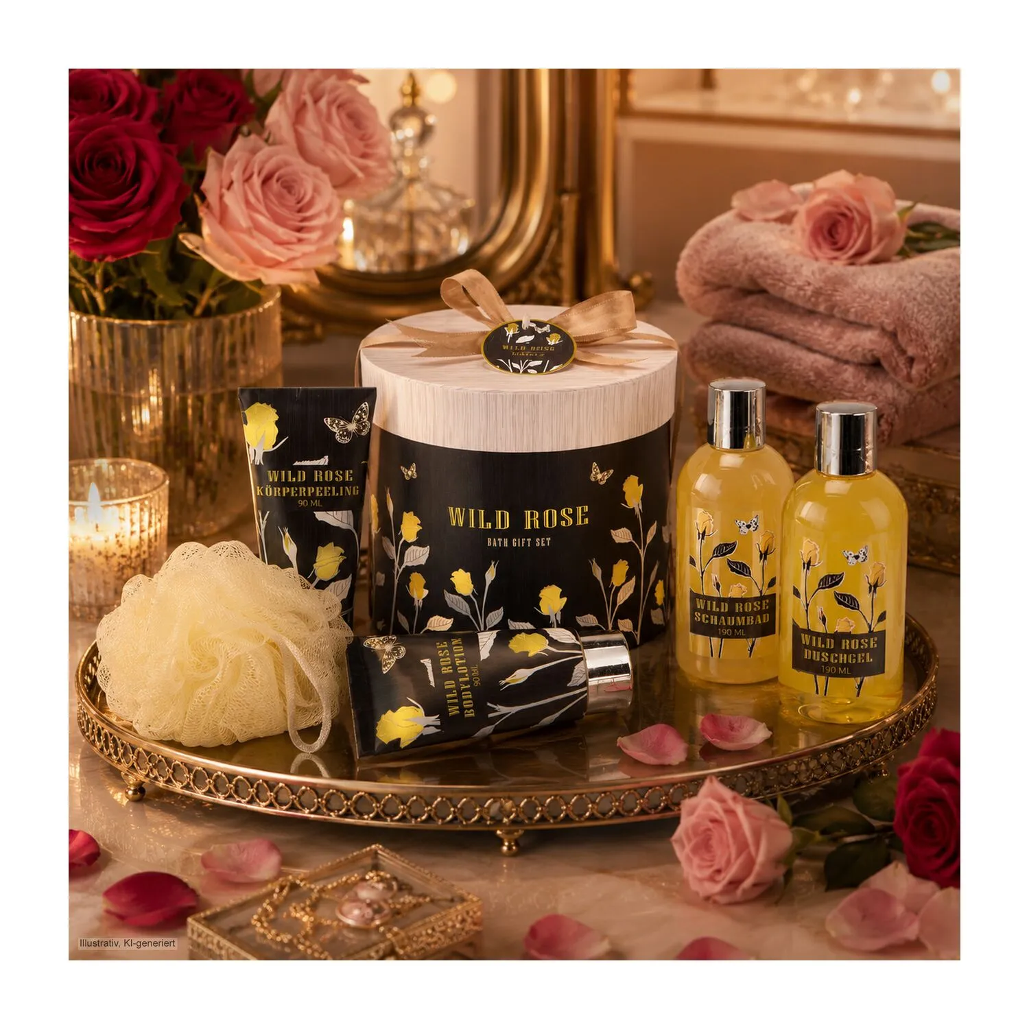 Wellness-Geschenkset: Wild Rose, schwarz – Bild 5