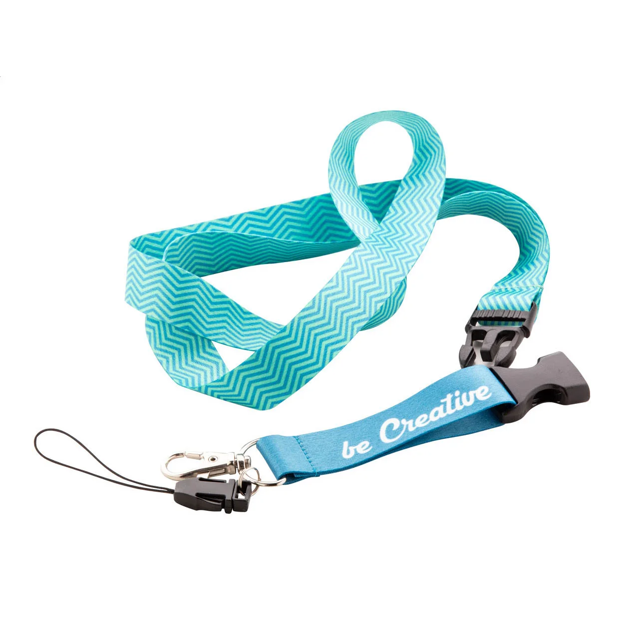 Lanyard Subyard D mit Sublimationsdruck, weiß – Bild 4