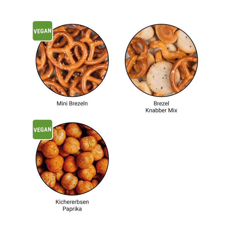 Snack Miditüte, Knabbermix, Folie weiß – Bild 2