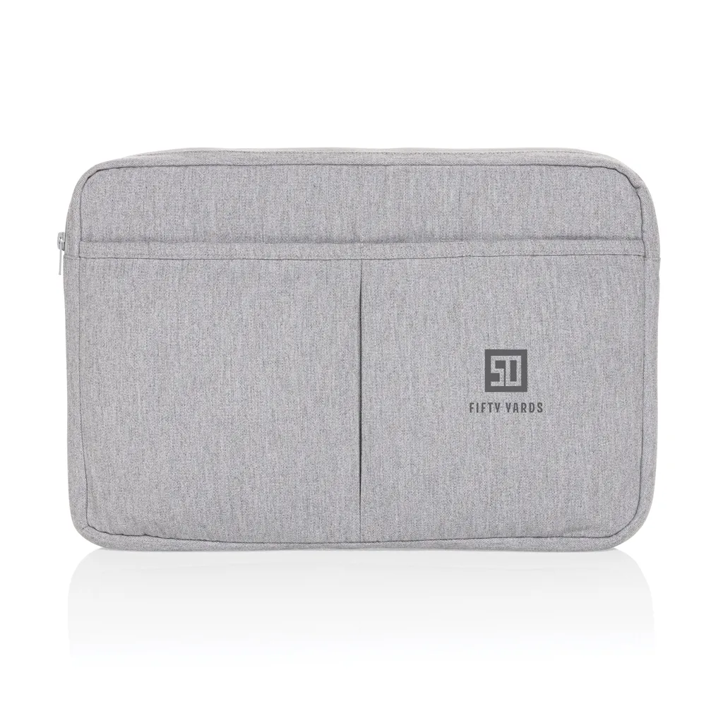 Laluka AWARE™ 15,6" Laptoptasche aus recycelter Baumwolle, grau – Bild 5
