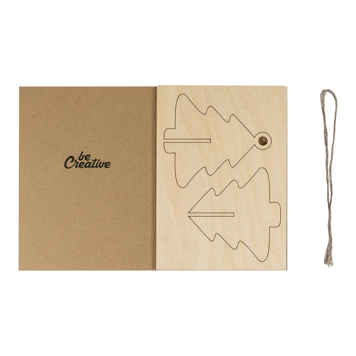 Weihnachtskarte FestiCard Kraft, Stern, natur – Bild 4