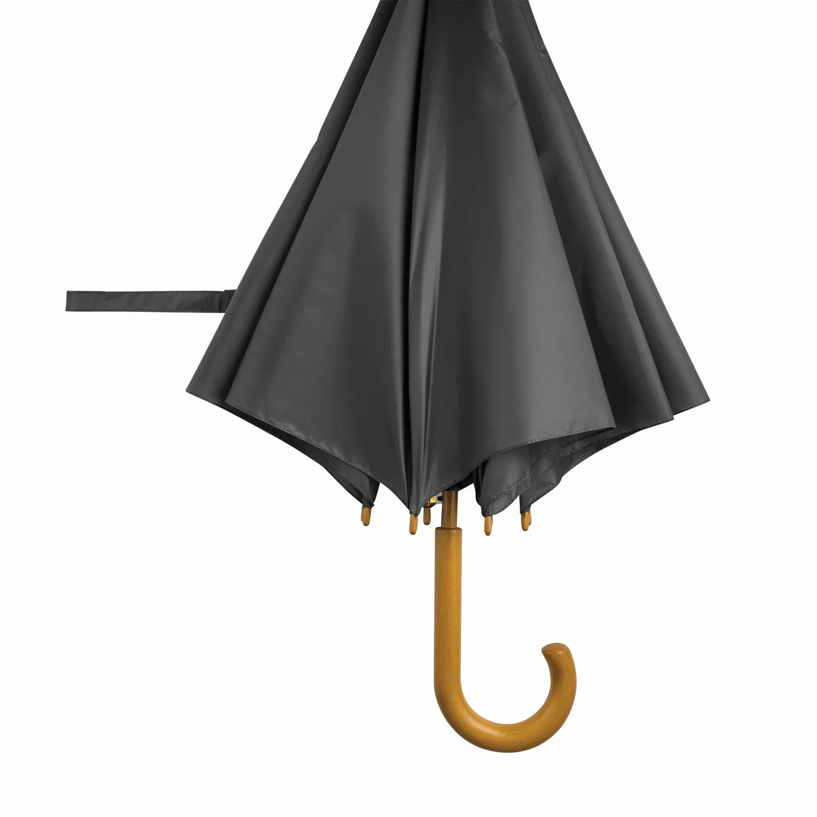 TANGO Umbrella, Automatik-Holzstockschirm, grau – Bild 4
