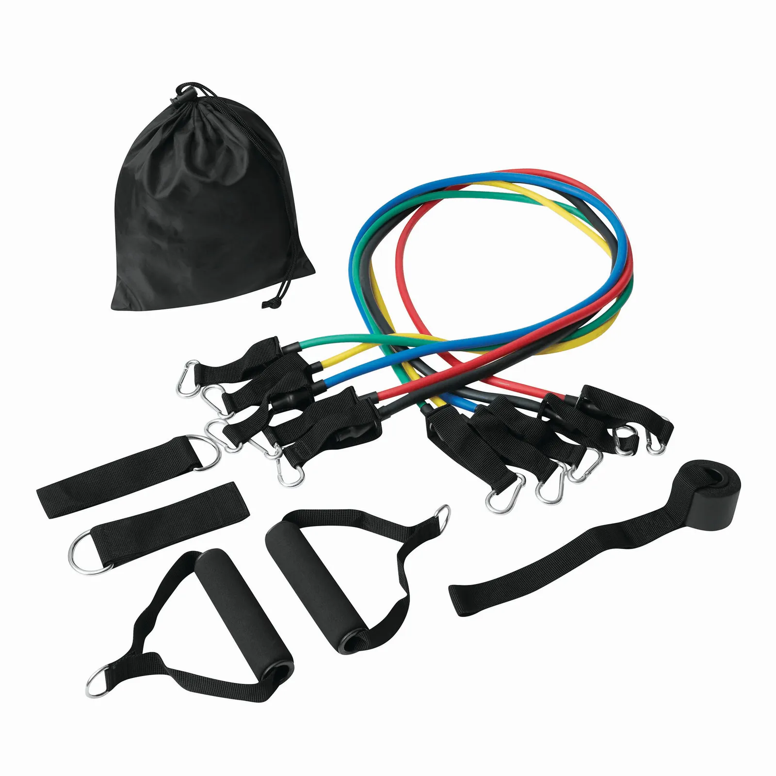 FITNESS TIME - Fitnessbänder-Set blau, gelb, grün, rot, schwarz