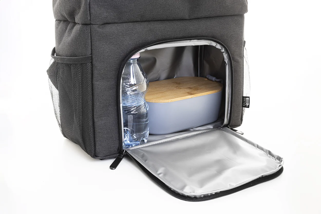 RPET-Kühlrucksack Chilltop, schwarz – Bild 4