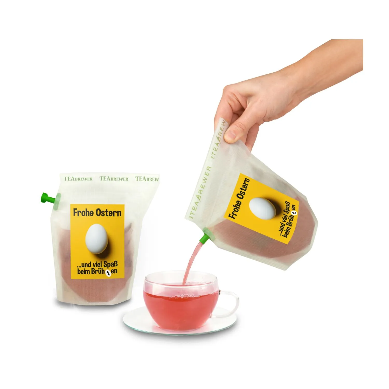 Geschenkartikel / Präsentartikel: Oster-Tee, Tasty Berry, weiß – Bild 4
