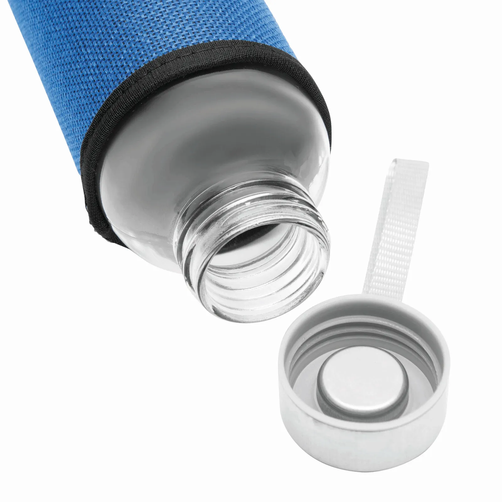 TAKE JUTY - Glas-Trinkflasche, blau – Bild 5
