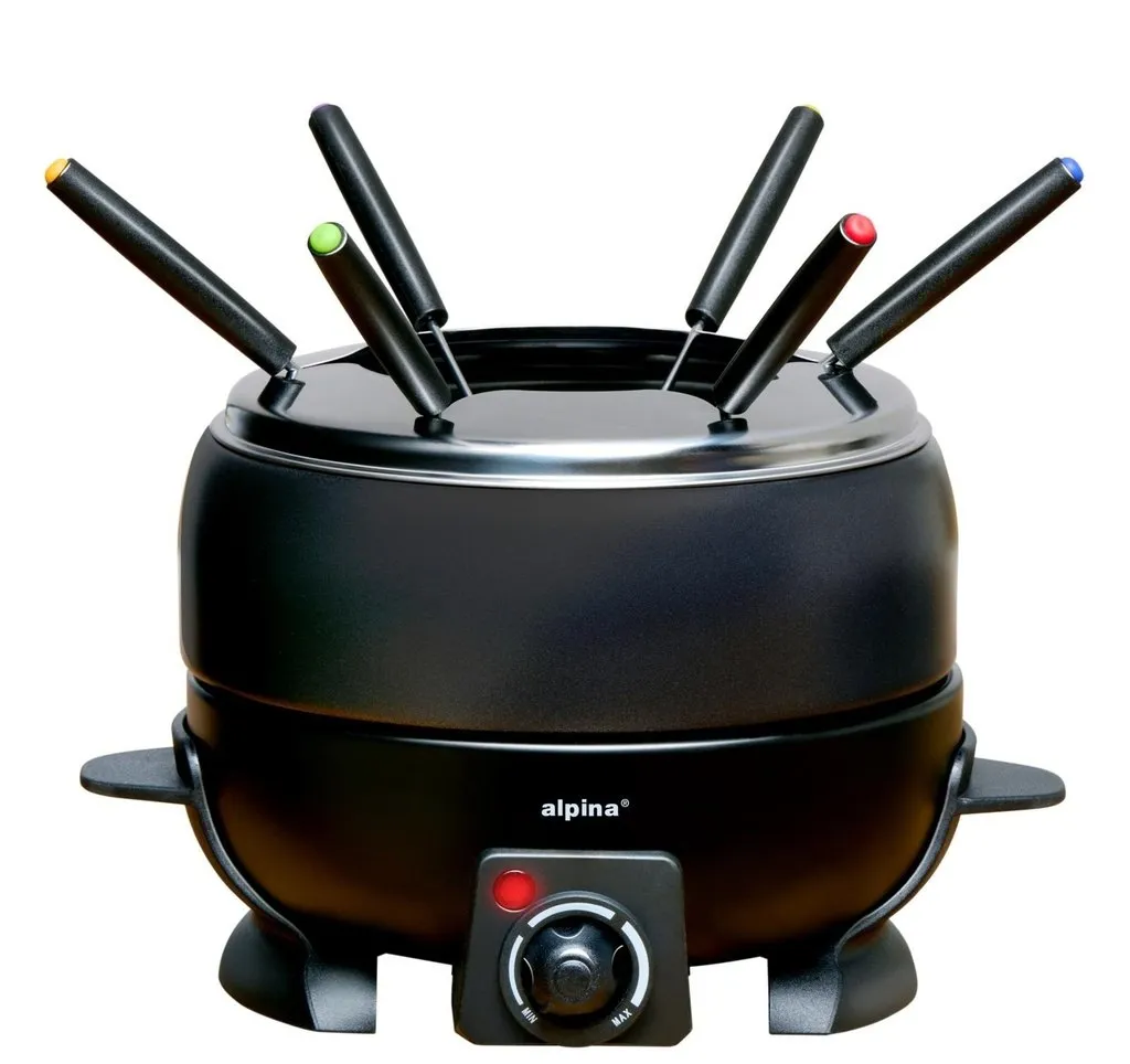 ALPINA Elektrisches Fondue-Set 800W 2.3L Schwarz, Schwarz – Bild 4