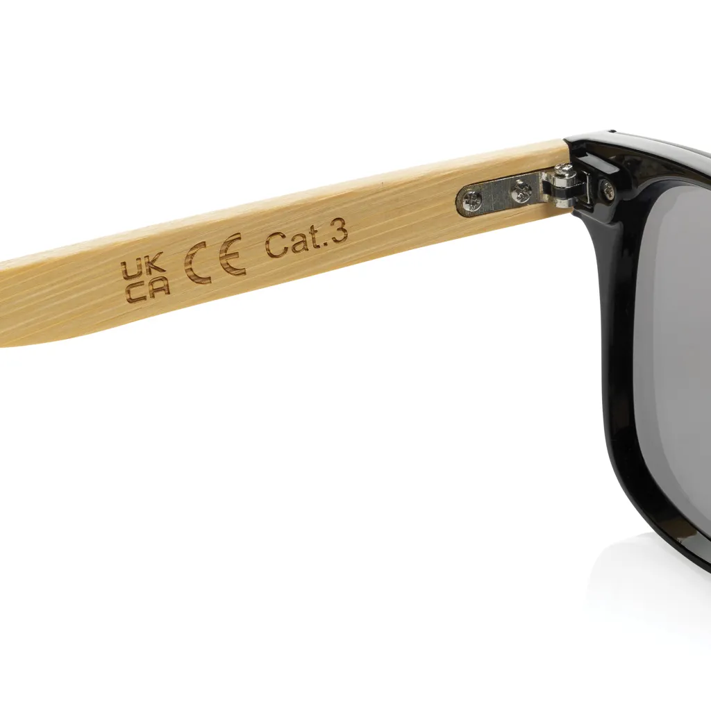 Prism Sonnenbrille aus RCS rec. Kunststoff mit Bambusbügeln, braun – Bild 4