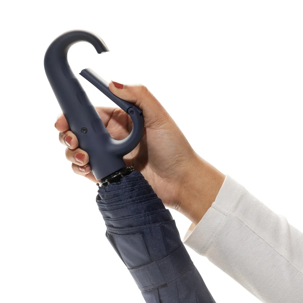 Yara 21“ AWARE™ rPET Regenschirm mit Karabiner, navy blau – Bild 4