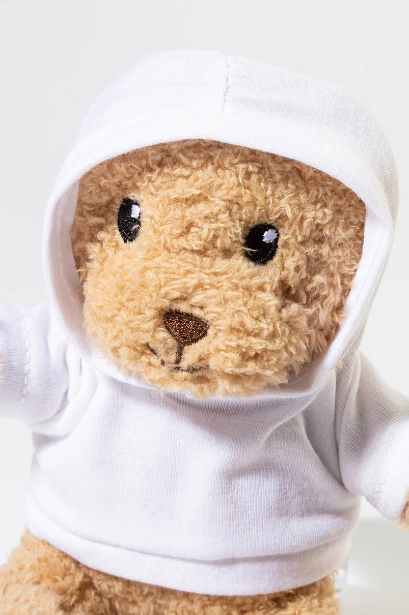 Plüsch-Teddybär Hobear mit Hoodie, weiß – Bild 5