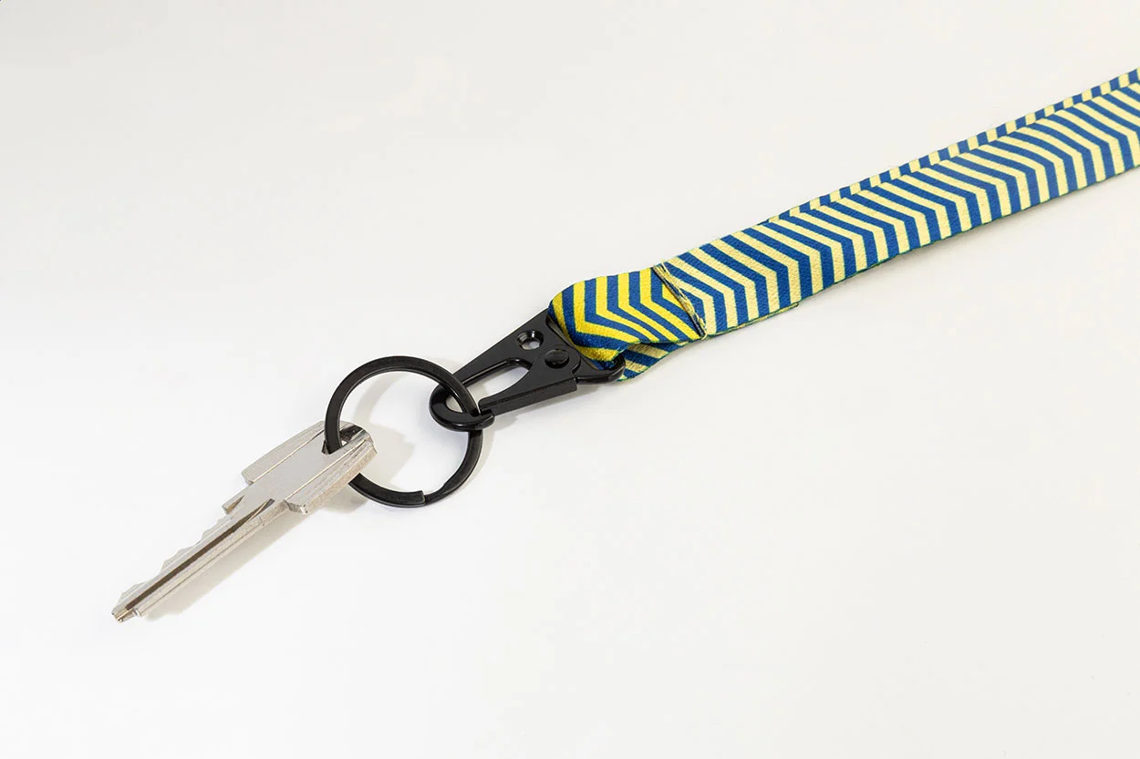 Individuelles Sublimationslanyard Subyard Hook, schwarz – Bild 2