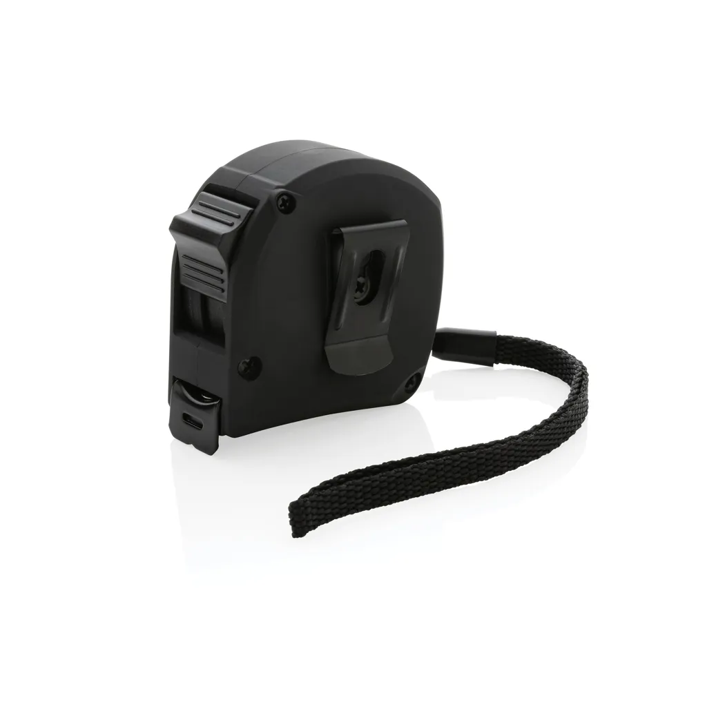 5m/19mm Maßband aus RCS recycelt. Kunststoff & Bambus, schwarz – Bild 2
