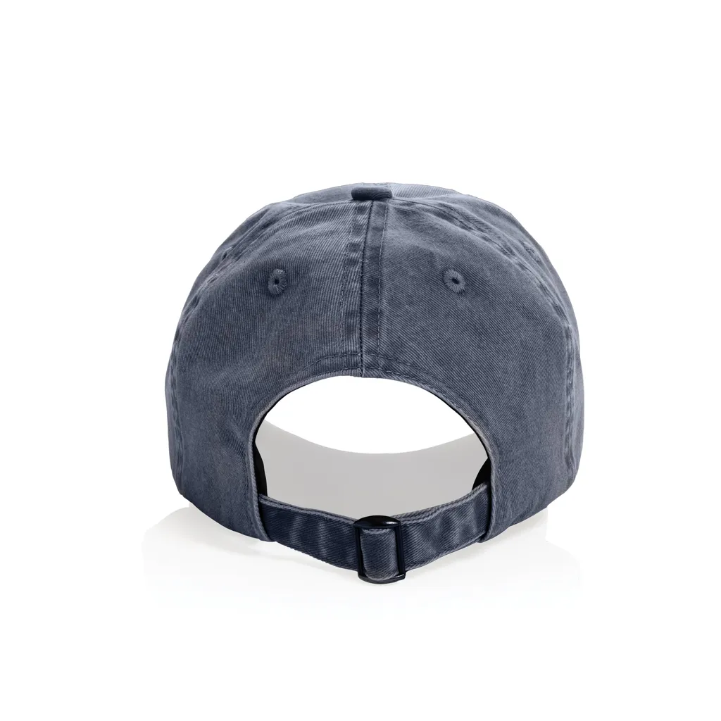 BEAU AWARE™ Washed 6-Panel Kappe aus 270gr/m² Baumwolltwill, navy blau – Bild 5