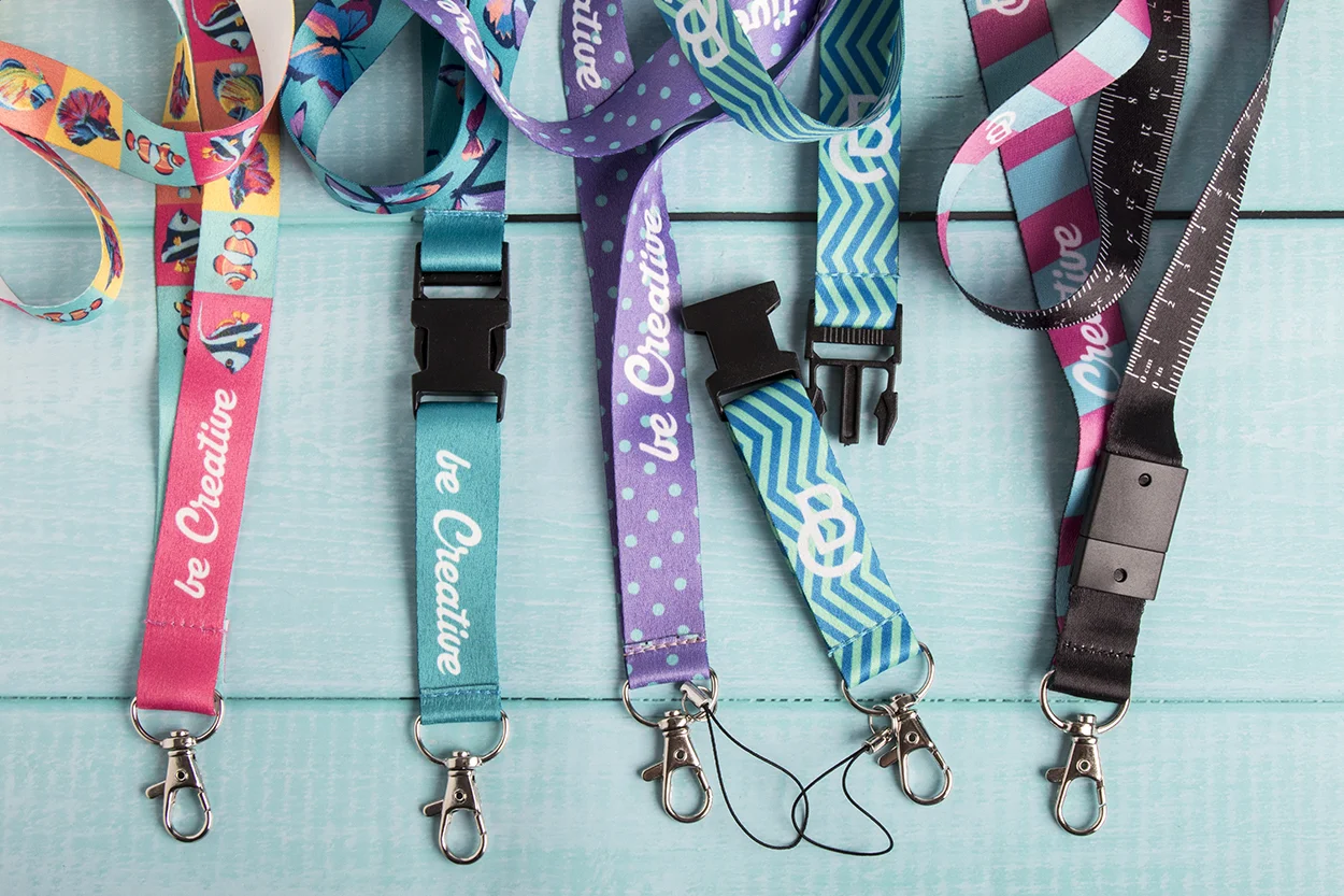 Lanyard Subyard C mit Sublimationsdruck, weiß – Bild 3