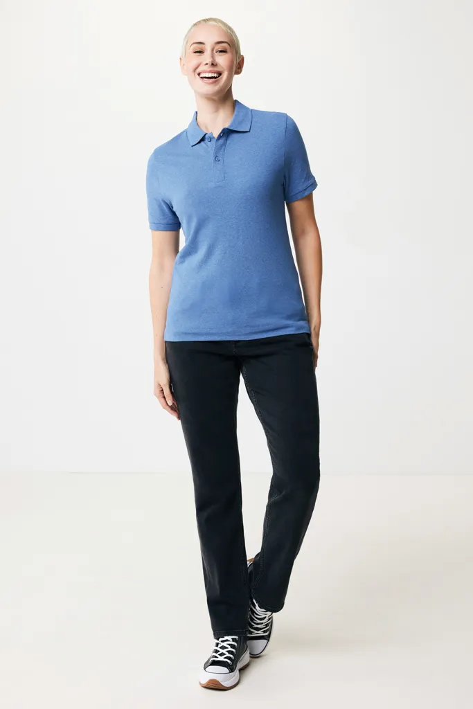 IQONIQ Yosemite Piqué-Poloshirt aus recycelter Baumwolle, heather blue – Bild 5