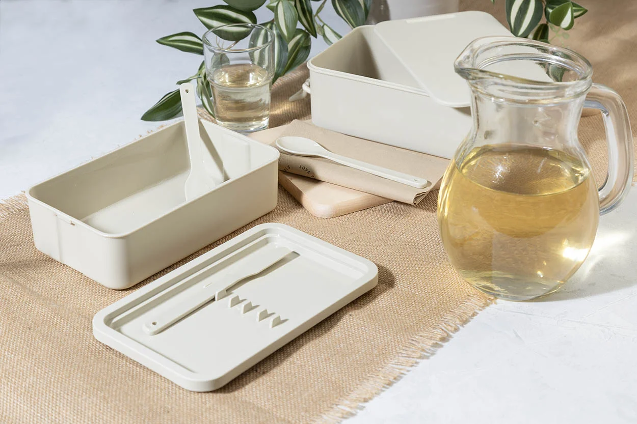 Stapelbare Lunchbox Duplox, natur – Bild 8