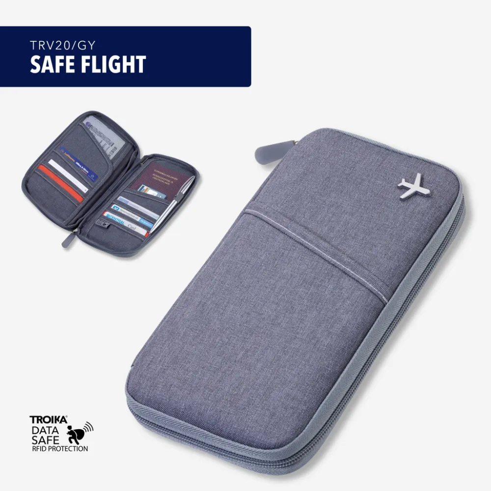 Etui SAFE FLIGHT grau/orange, grau/orange – Bild 7